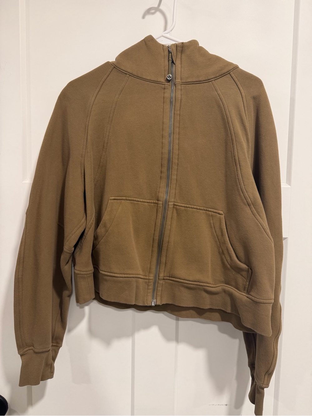 lululemon athletica Caramel Brown Zip-Front Fleece Bomber